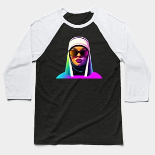 Nun Hip Hop Fashion Retro Colorful Baseball T-Shirt